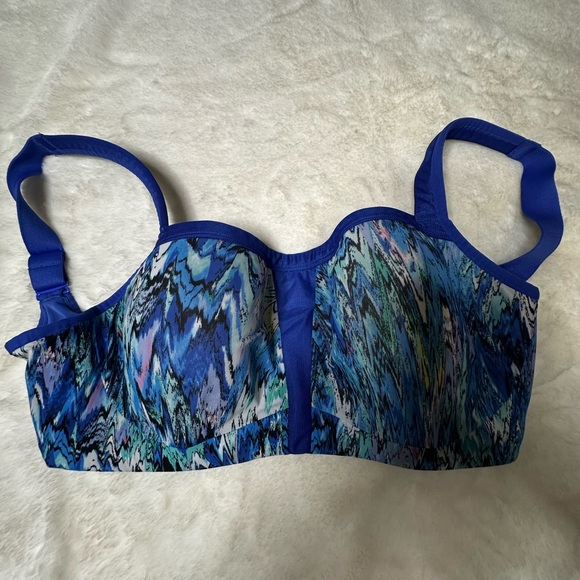 Le Mystere Blue Abstract Print Bra - Picture 1 of 8